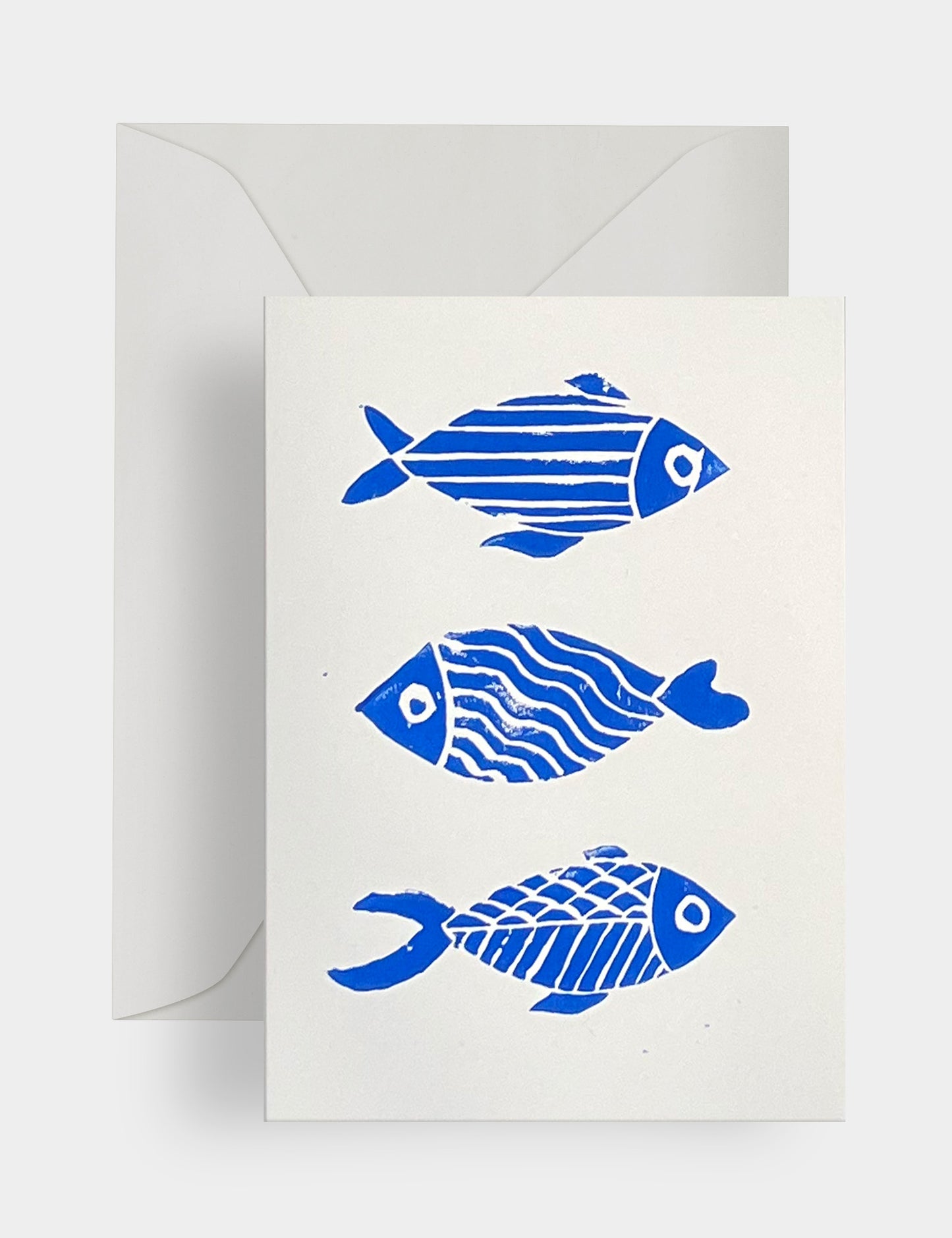 Three fish - Linoleum print